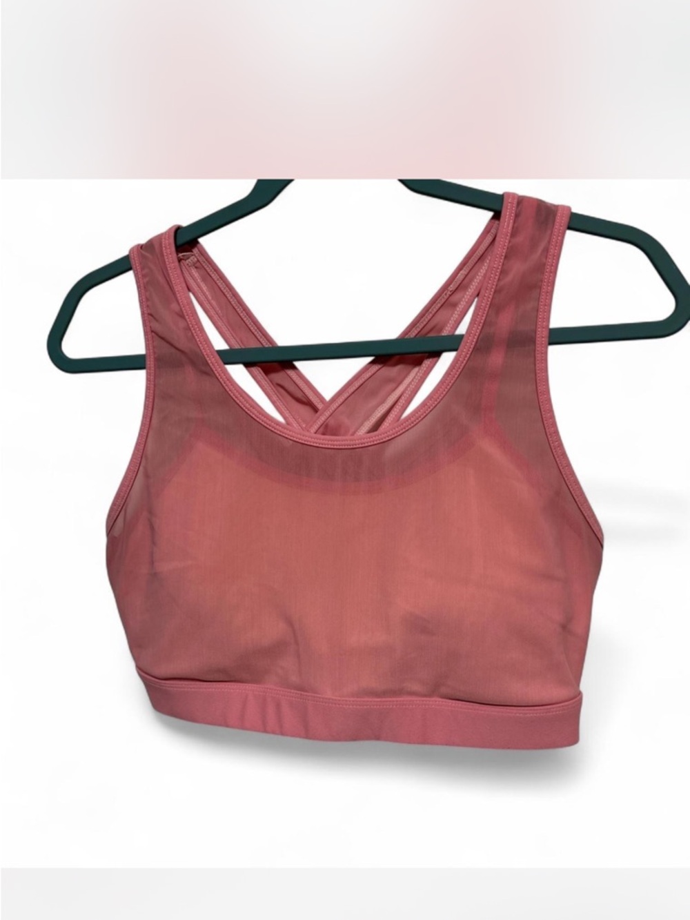 Fabletics Women's Rose Pink Cross-Back Sports Bra